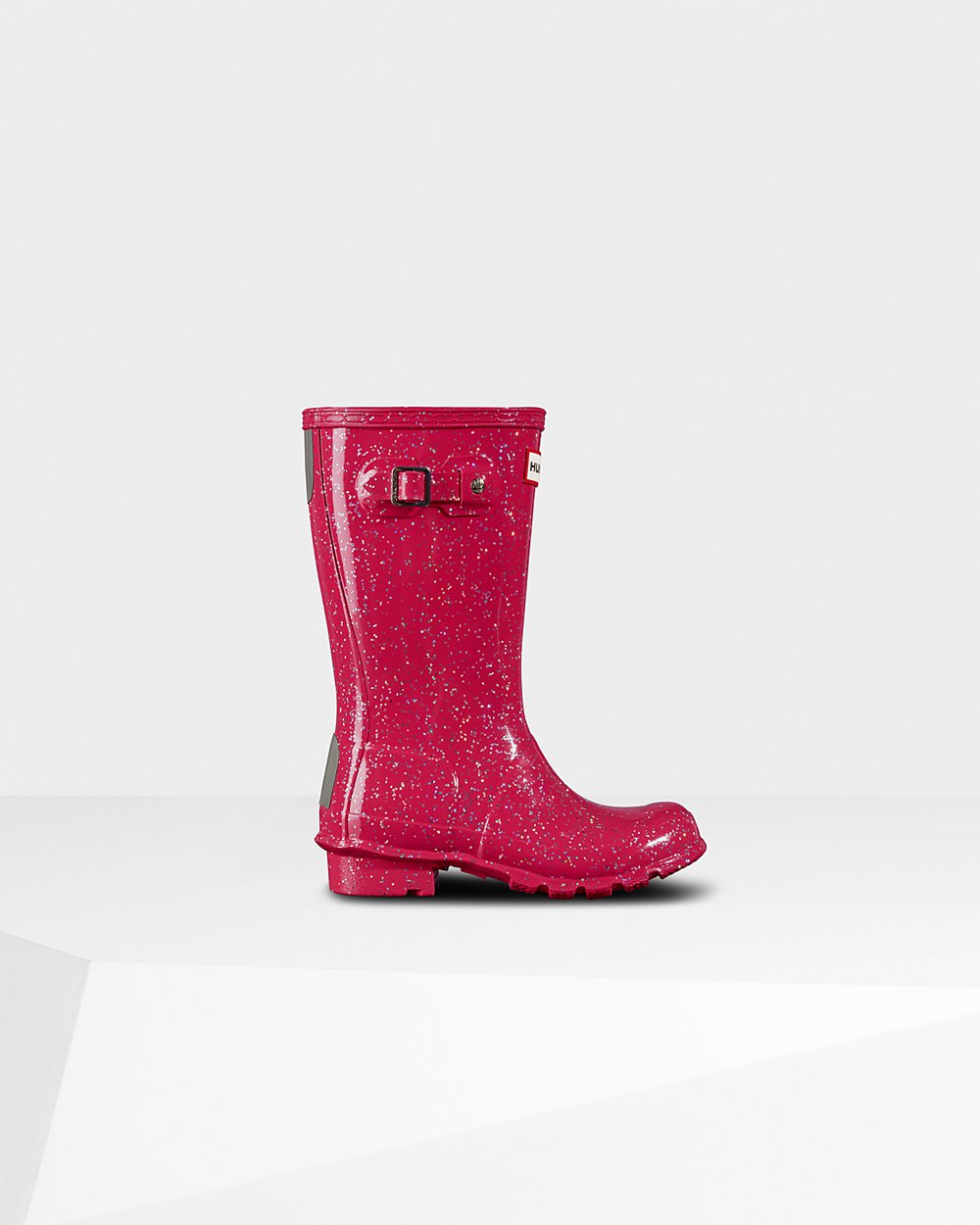 Kids Rain Boots - Hunter Original Big Giant Glitter (47DRYWKBC) - Pink